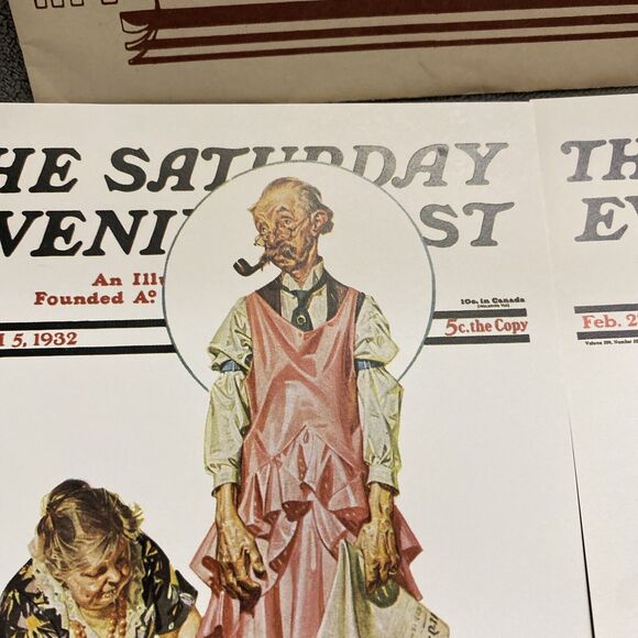 Covers From The Saturday Evening Post Fighting For Fun A Hanging Matter Lithos - Picture 9 of 15